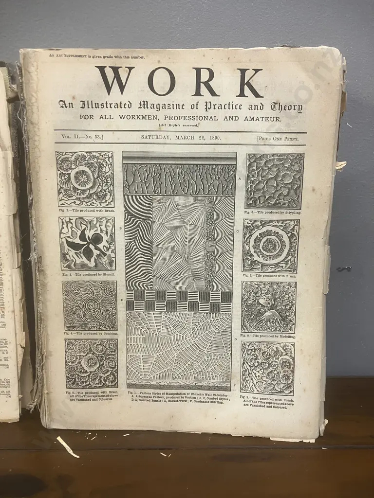 WORK: An Illustrated Magazine of Practice... Francis Young (Editor) 1891 First Edition Hardcover, Publisher Cassell (AF) Image 1++