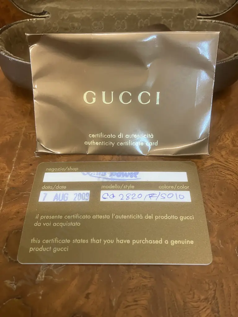 Genuine Gucci 2820/F/S Sunglasses With Gucci Designer Case & Gucci Authenticity Certificate Card Image 1++