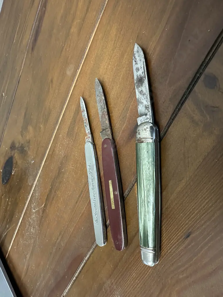 Vintage Pocket Knives x3 Including Sheffield Richards Etc Image 1++