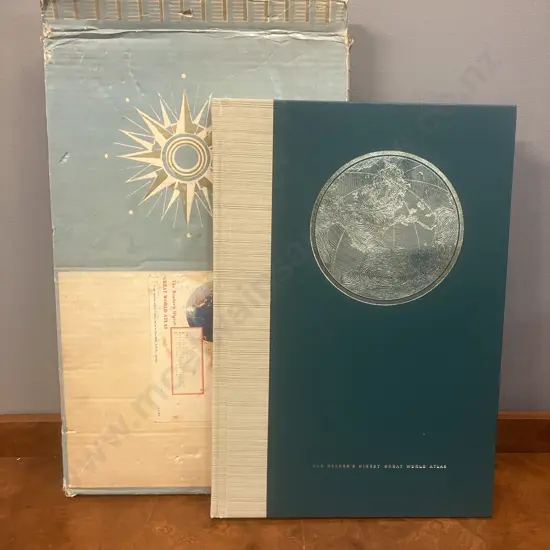 Reader's Digest Great World Atlas - 1962 First Edition Hardcover With Original Packaging. Publisher Reader's Digest