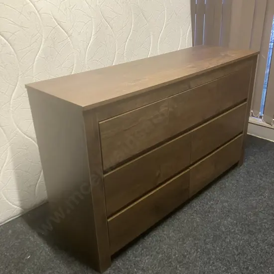 7 Drawer Lowboy. H74 W120 D40cm