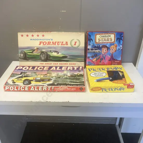 Vintage Games - Waddingtons Formula 1, Police Alert Etc (As Found)
