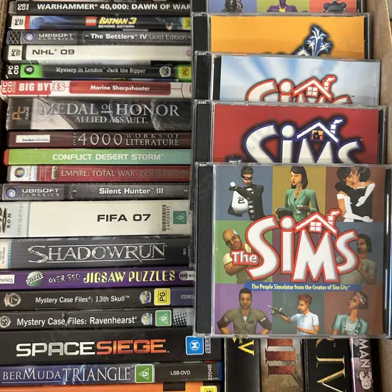 Assorted PC Games Including Sims Etc