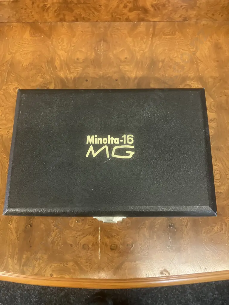 Vintage 1970s Minolta -16 MG-S 16mm Subminiature Camera Kit In Case Image 1++