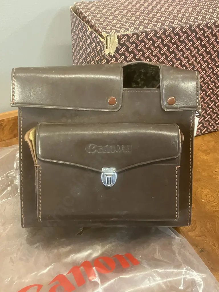 Canon Reflex Zoom 8 8mm Movie Camera #69052 With Hand Grip & Leather Carry Case, Original Boxes - 1959 Japan Image 1++