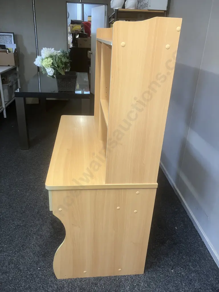 Computer Workstation Desk, Tawa Effect. H150 W118 D60cm Image 1++
