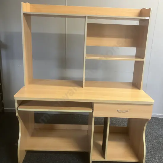 Computer Workstation Desk, Tawa Effect. H150 W118 D60cm
