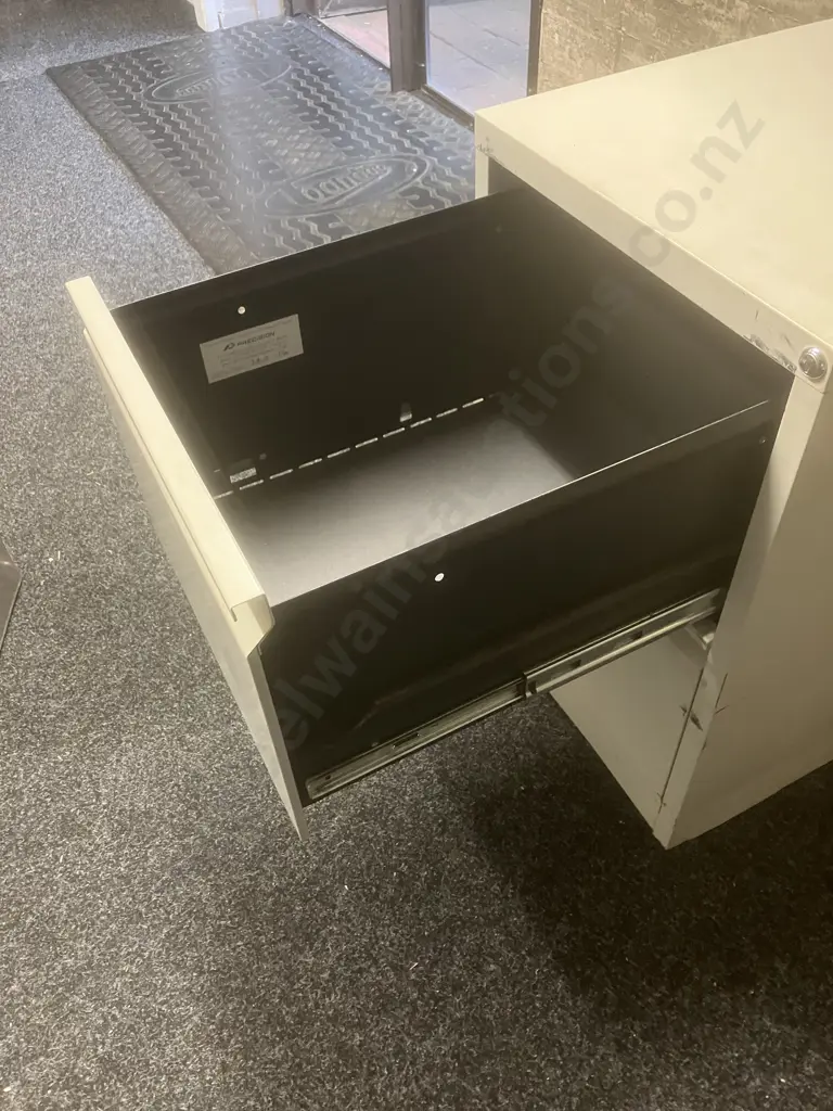 Precision Grey Metal 2 Drawer Filing Cabinet Image 1++