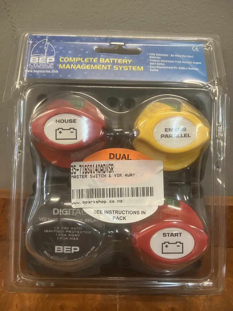 BEP Marine Dual Battery Charging Cluster for Single Engines - BEP 716-SQ-140A-DVSR Square Image 1++