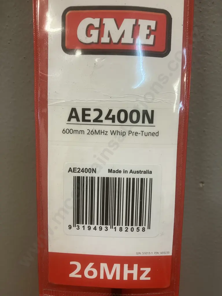 GME Antenna 600mm Fibreglass Whip Black 26Mhz - AE2400N Image 1++