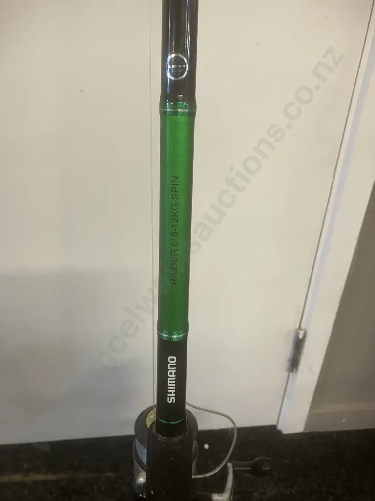 Shimano Raider 6' 8-12kg Spin Rod With Shimano Hyperloop 6000 FB Spinning Reel with Line Image 1++