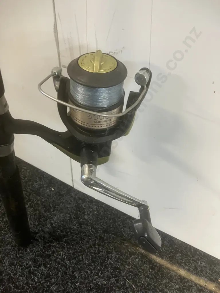 Shimano Raider 6' 8-12kg Spin Rod With Shimano Hyperloop 6000 FB Spinning Reel with Line Image 1++