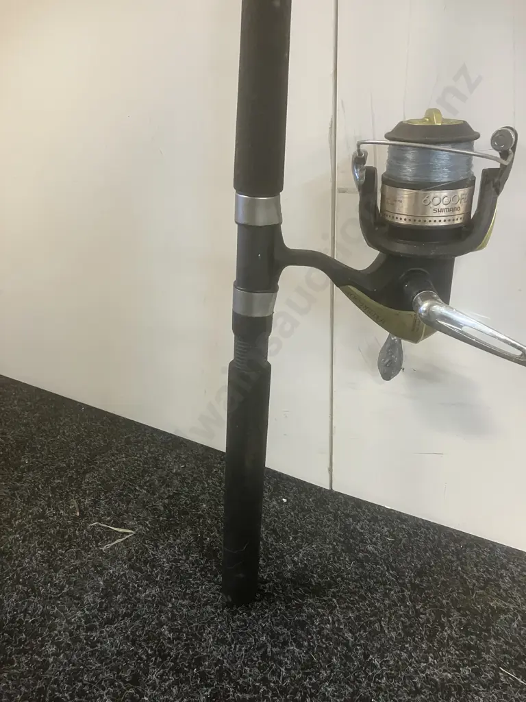 Shimano Raider 6' 8-12kg Spin Rod With Shimano Hyperloop 6000 FB Spinning Reel with Line Image 1++