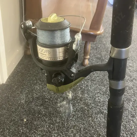 Shimano Raider 6' 8-12kg Spin Rod With Shimano Hyperloop 6000 FB Spinning Reel with Line