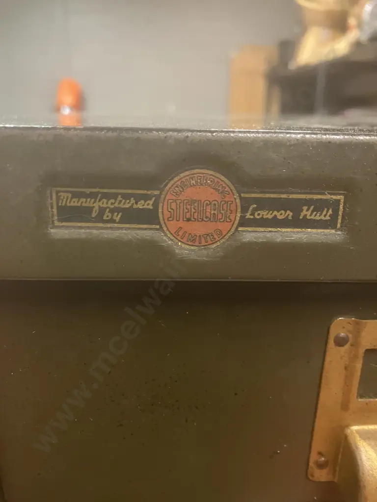 1950's Mid-Century Steelcase Engineering NZ Industrial 7 Drawer Cabinet , Push Button Lock & Key. H66.5 W30 D40cm Image 1++