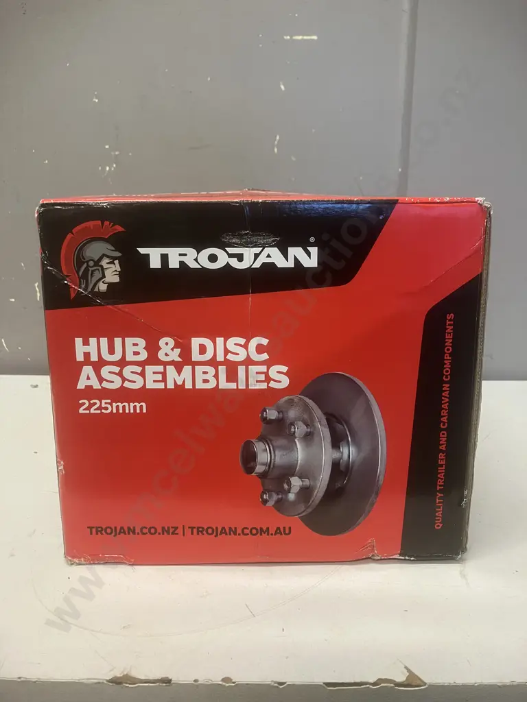Trojan Hub & Disc Assemblies 225mm TO46335 H&S 5x4 1/2 x 1/2 S/S Disc 1750 Image 1++