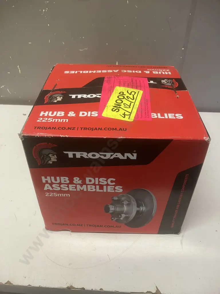 Trojan Hub & Disc Assemblies 225mm TO46335 H&S 5x4 1/2 x 1/2 S/S Disc 1750 Image 1++
