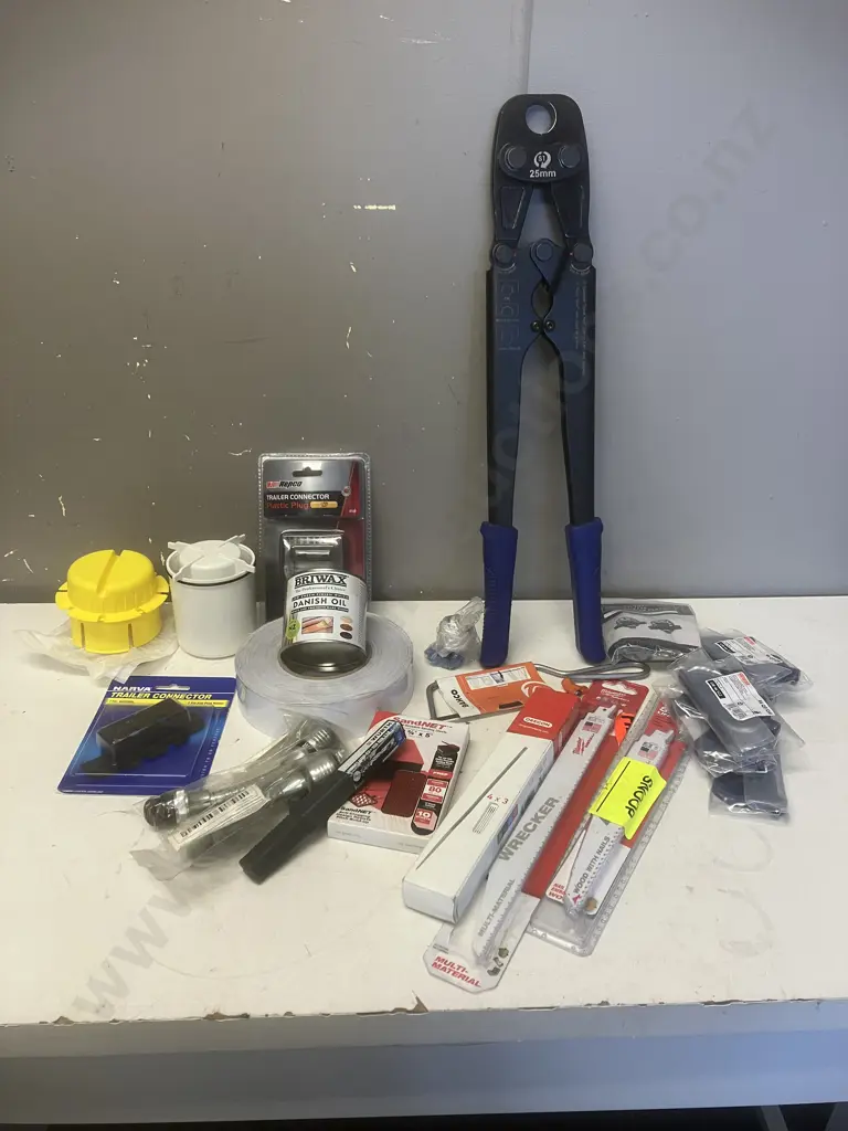 Box Lot 25mm Pipe Crimp, Milwaukee Blade packs, Bremick Pack Etc Image 1++