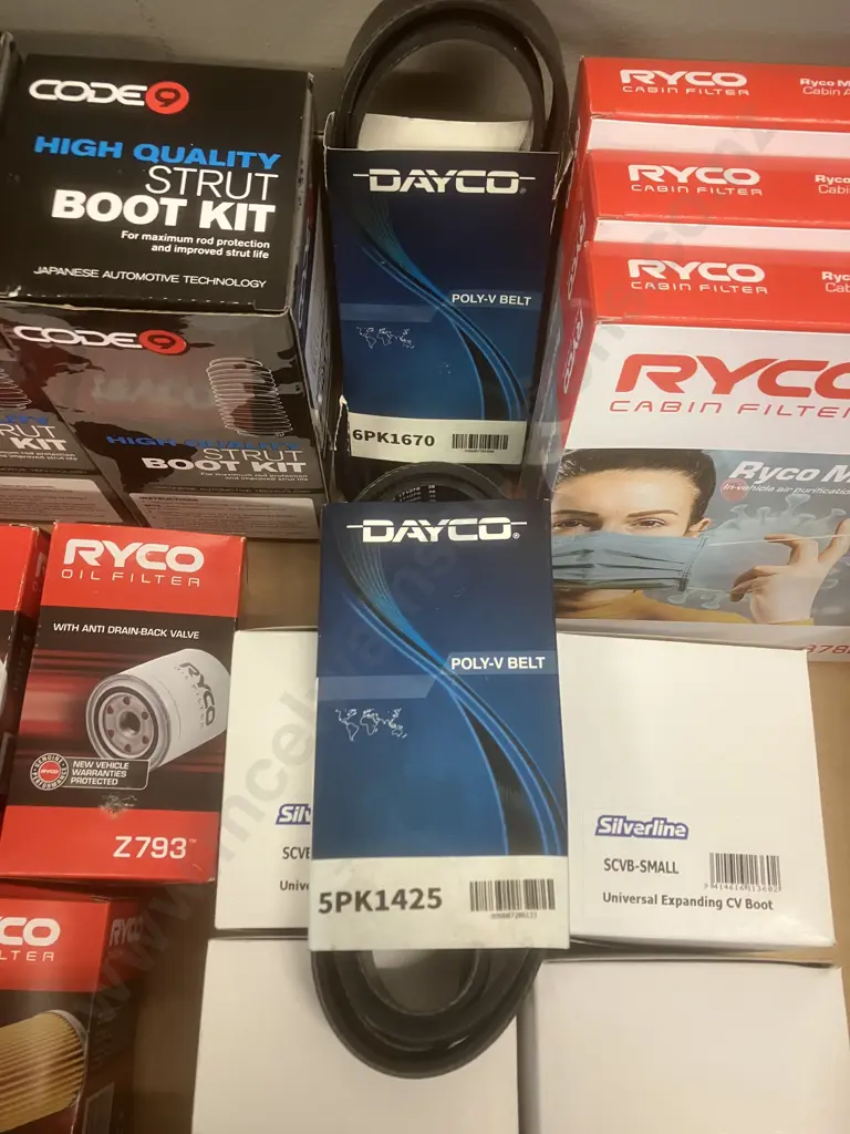 Box Lot Oil Filters, Strut Boot Kits, Cabin Filters, Expanding CV Boots Etc Image 1++