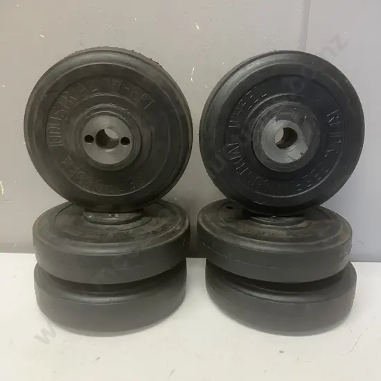 Lot of Six Reidrubber Industrial Wheels 200mm