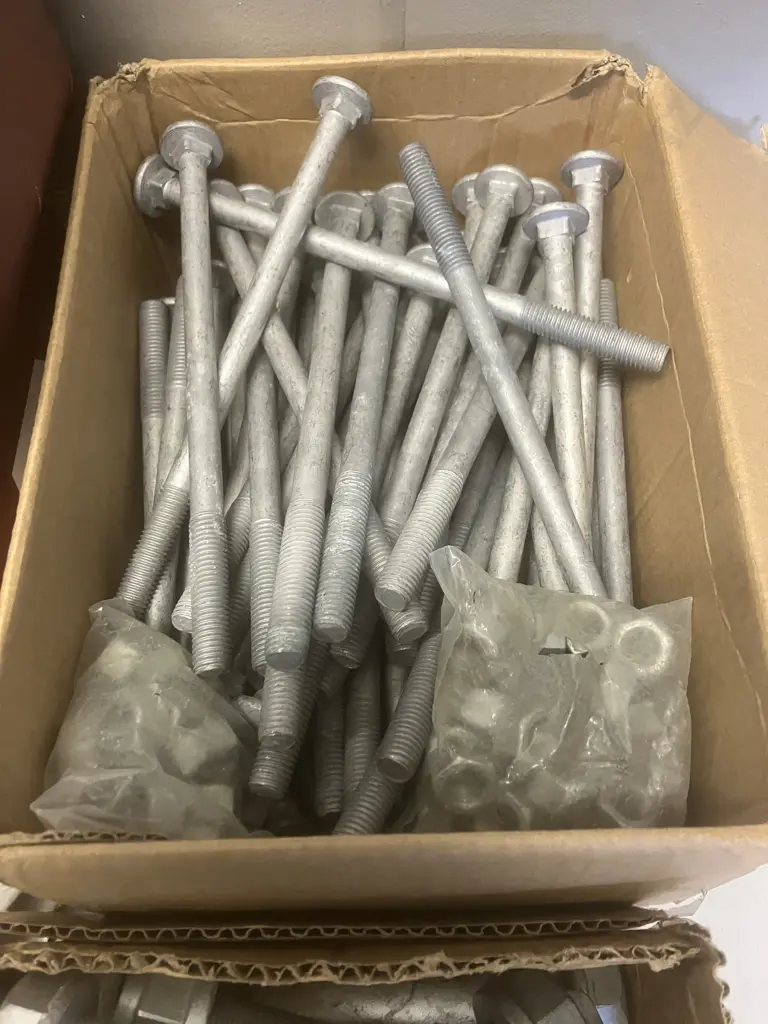 Box lot Assorted Bolts & Nuts Image 1++