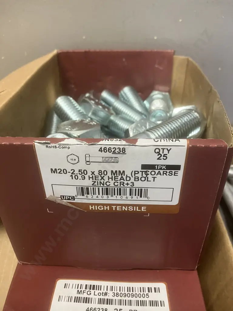 Box lot Assorted Bolts & Nuts Image 1++