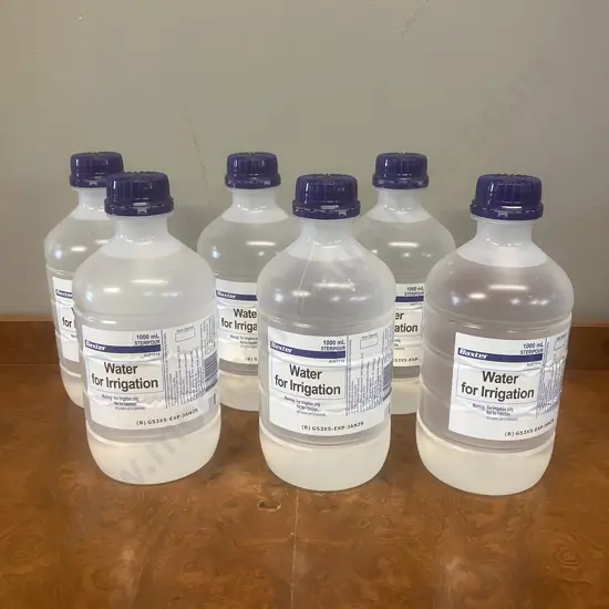 Baxter Water for Irrigation - Six x 1000 mL (B) G53X5-EXP-Jan29