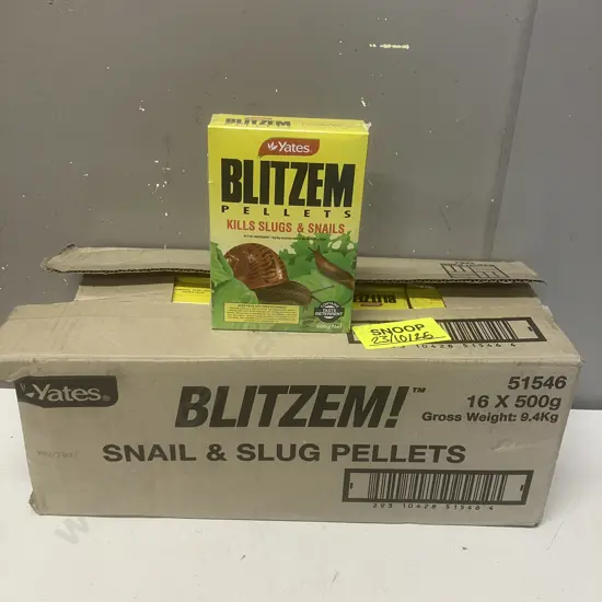 Yates Blitzem Snail & Slug Pellets 12 x 500g