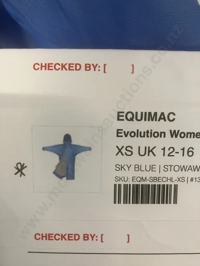 EQUIDRY Equimac - Evolution Women's / Mesh Lined / Sky Blue XS UK 12-16 Stowaway Hood (New With Tags) Image 1++
