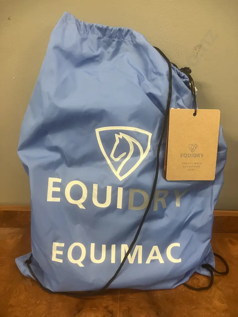 EQUIDRY Equimac - Evolution Women's / Mesh Lined / Sky Blue XS UK 12-16 Stowaway Hood (New With Tags) Image 1++