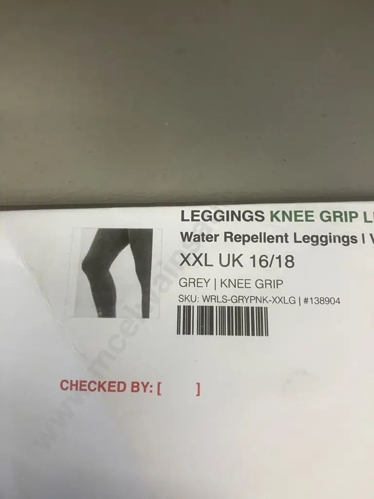 EQUIDRY Leggings - Knee Grip Leggings, Water Repellent / Women's Grey / Pale Pink XXL UK 16/18 (New In Bag) Image 1++