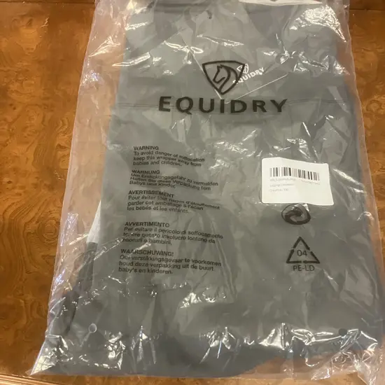 EQUIDRY Leggings - Knee Grip Leggings, Water Repellent / Women's Grey / Pale Pink XXL UK 16/18 (New In Bag)