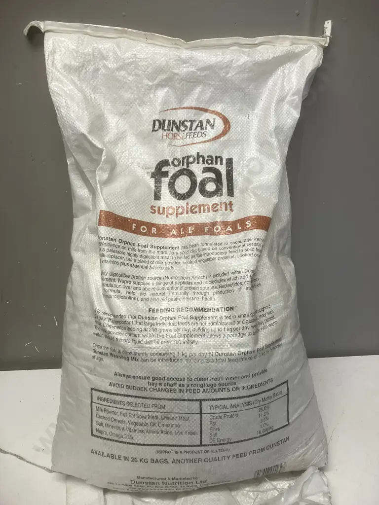 20Kg Dunstan Horsefeeds Forphan Foal Supplement With Nupro Image 1++