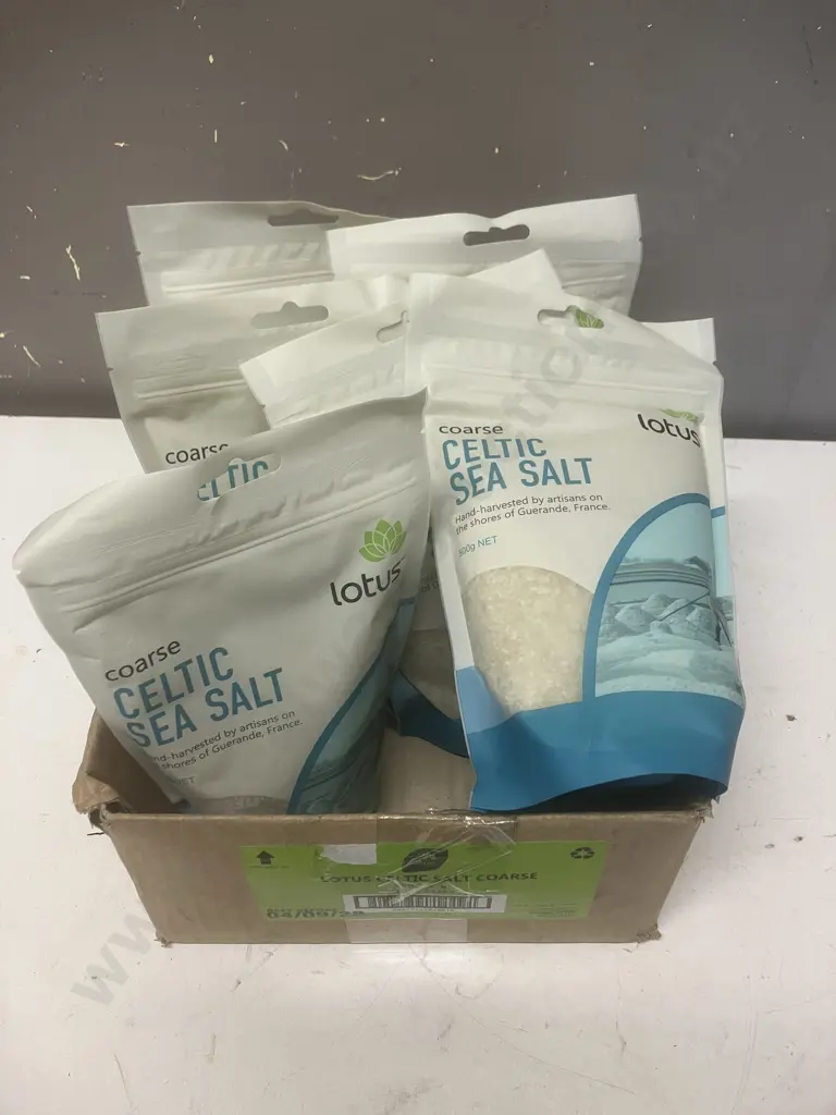 Lotus Celtic Sea Salt Coarse - 500g x 6 Image 1++
