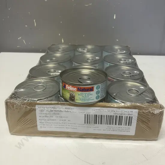 Feline Natural Beef & Hoki Feast Can 24 x 85g (BB 19 Feb 202)