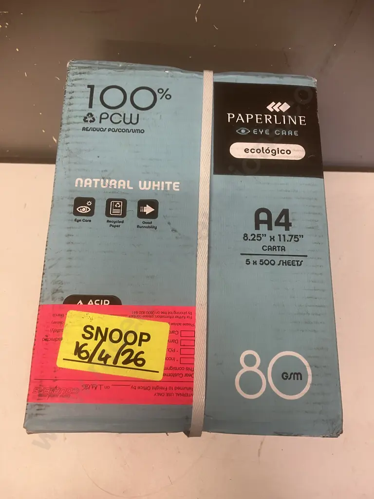 Box Paperline Eye Care Natural White A4 Paper - 5 x 500 Sheets Image 1++