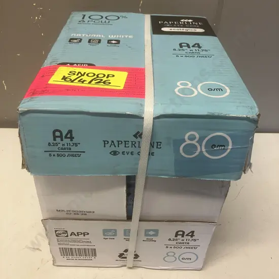 Box Paperline Eye Care Natural White A4 Paper - 5 x 500 Sheets