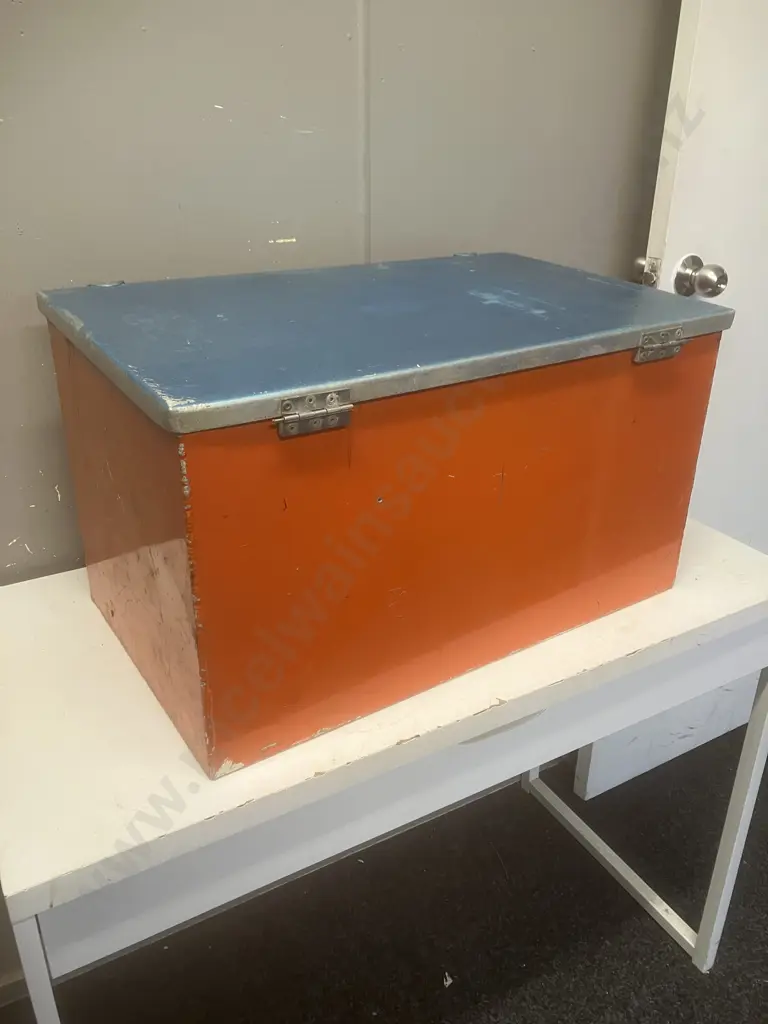 Steel Box With Hinged Lid. H37 W65.5 D40cm Image 1++