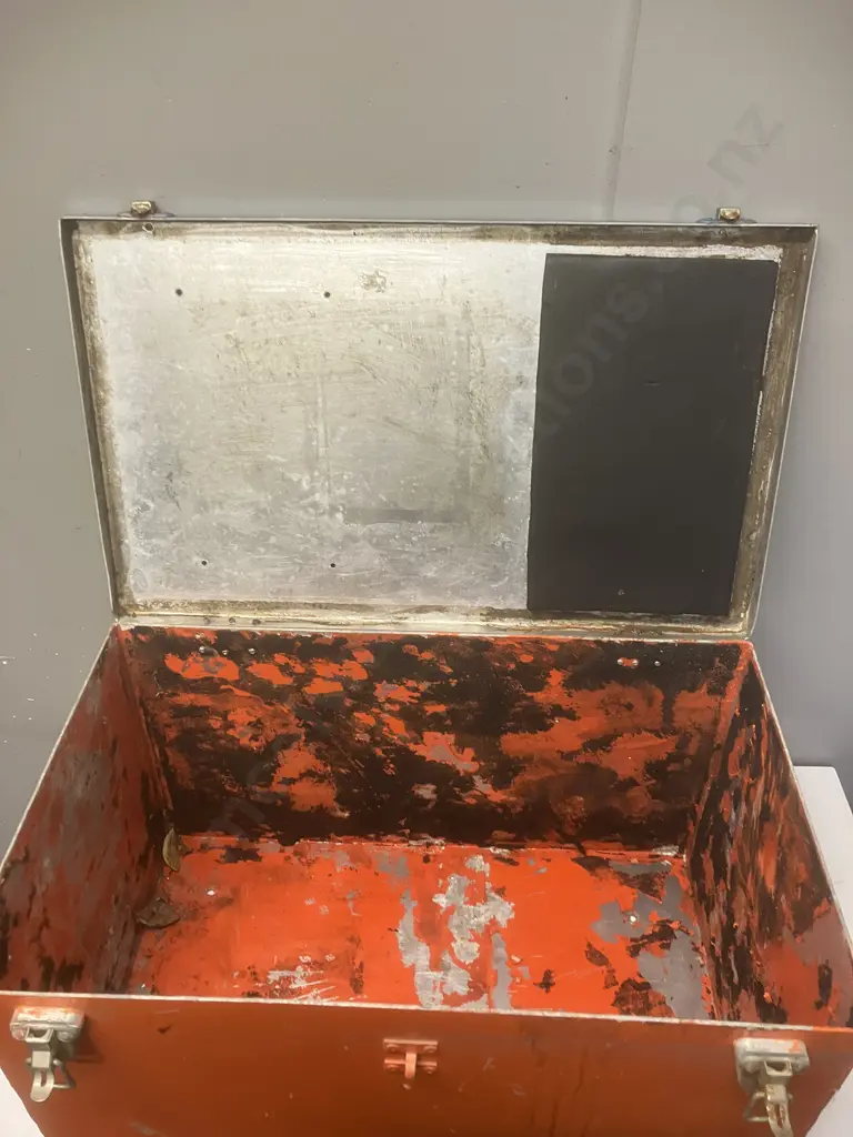 Steel Box With Hinged Lid. H37 W65.5 D40cm Image 1++