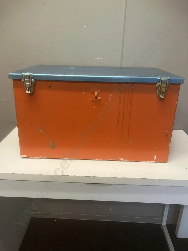 Steel Box With Hinged Lid. H37 W65.5 D40cm Image 1++