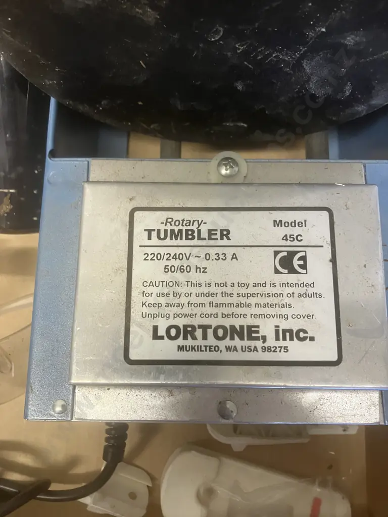 Rock Tumbler Kit - Lortone USA Model 45C Rotary Tumbler With Instructions, Assorted Grit, Polishing Powder Etc Image 1++