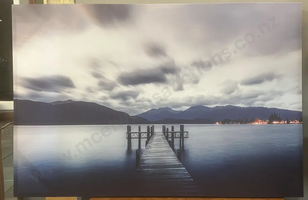 Lake Te Anau Jetty Large Canvas Print. 80 x 120cm Image 1++