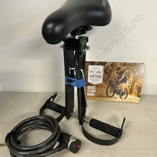 Shot Gun Kids Mountain Bike Seat & Lock With Key
