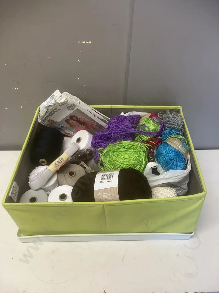 Box lot Wool, Patterns Etc Image 1++