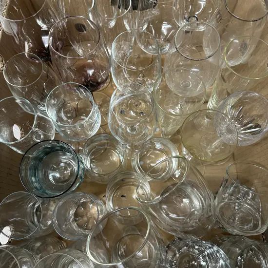 Large Array of Glasses Including Kate Reed Etc