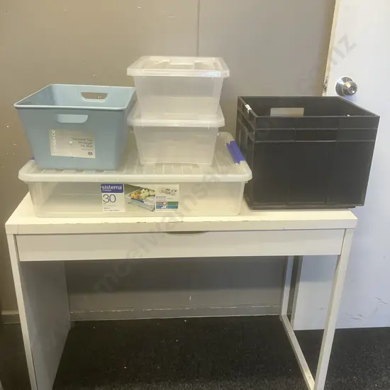 Assorted Plastic Bins