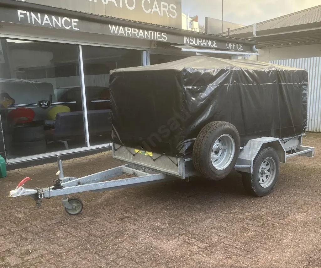 2006 KEA K844T – Single Axle Heavy Duty Tipping Trailer With Cage & Trailer Cover, Reg 21/12/2026, WOF, New Spare Tyre Image 1++