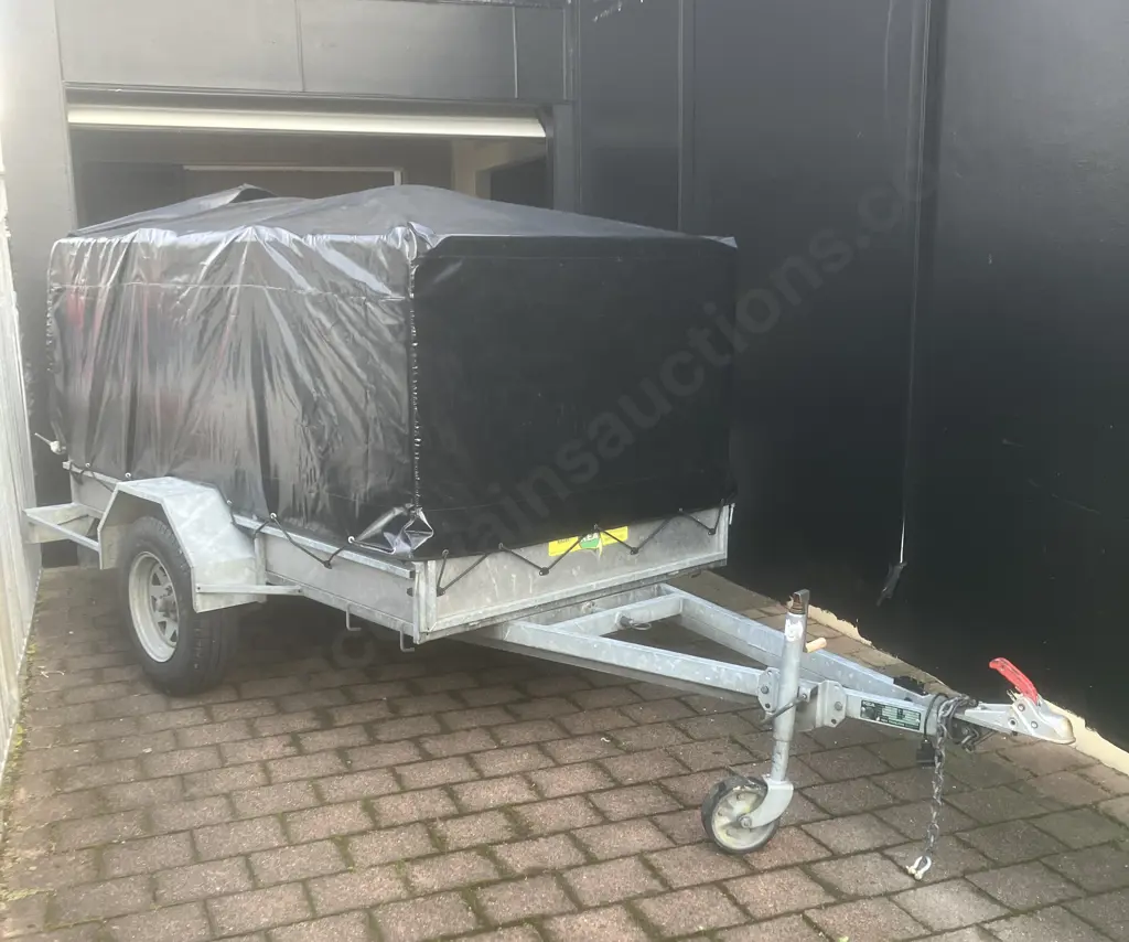 2006 KEA K844T – Single Axle Heavy Duty Tipping Trailer With Cage & Trailer Cover, Reg 21/12/2026, WOF, New Spare Tyre Image 1++
