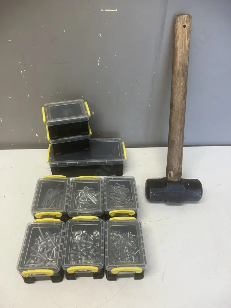 Sledge Hammer, Containers & Staples, Tek Screws Etc Image 1++
