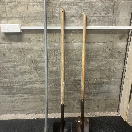 Fencing Spade & Fencing Shovel, Wood Long Handles With Steel Post Hole Rammer